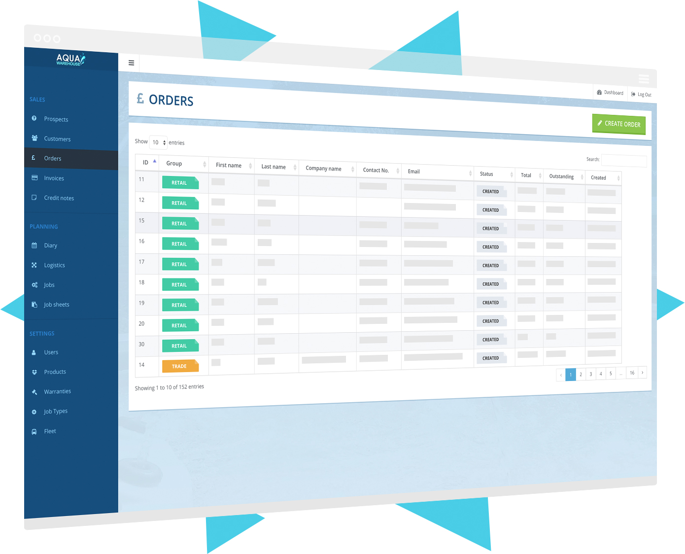Aqua Warehouse CRM
