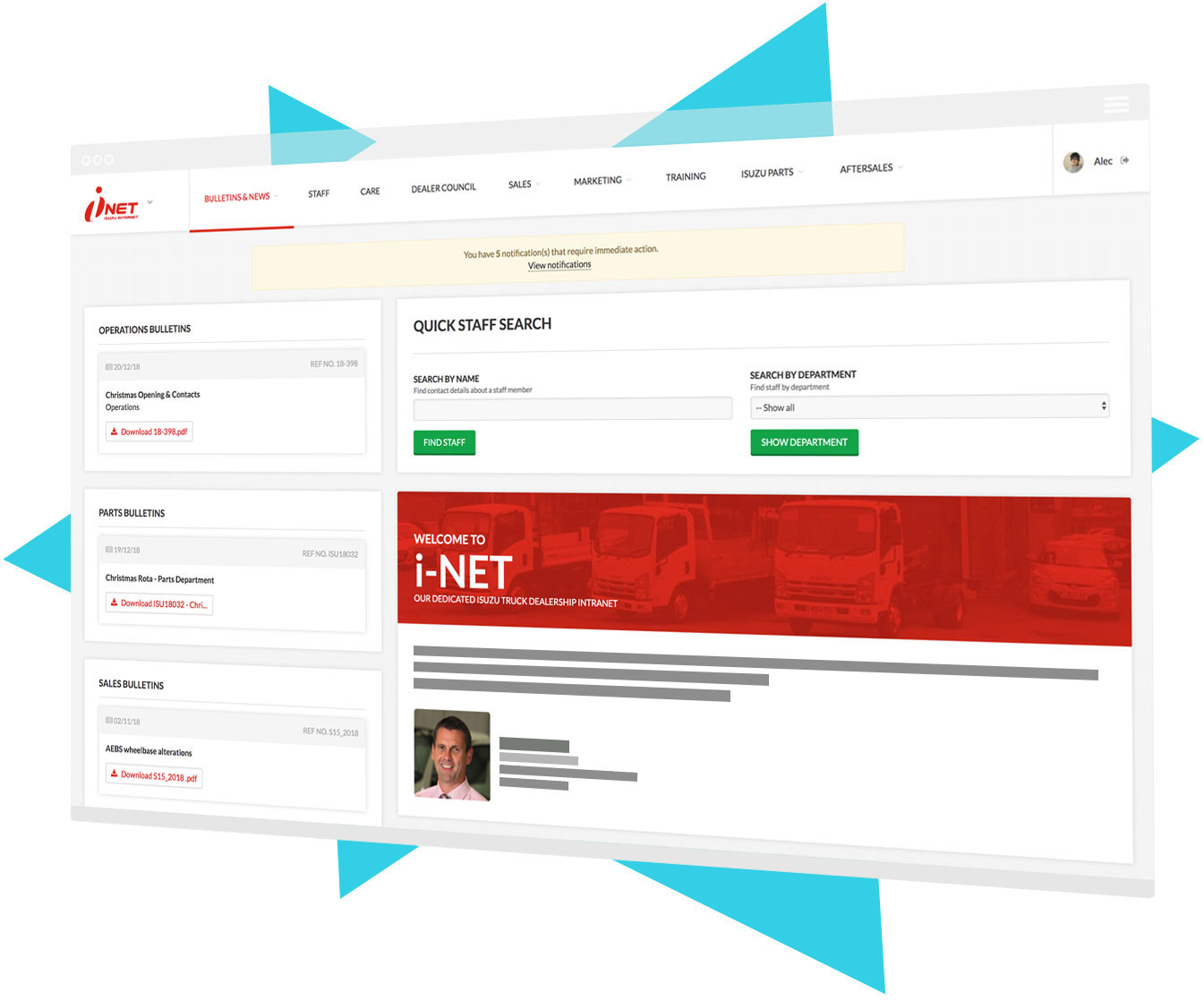 Isuzu Bespoke Intranet System