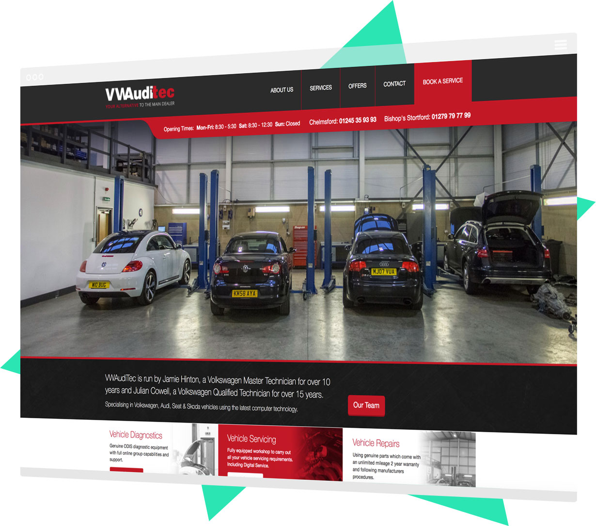 VW Auditec website screenshot